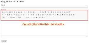 Đăng bài với ckeditor