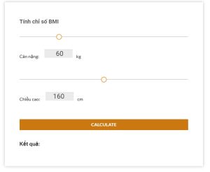 Tính chỉ số BMI